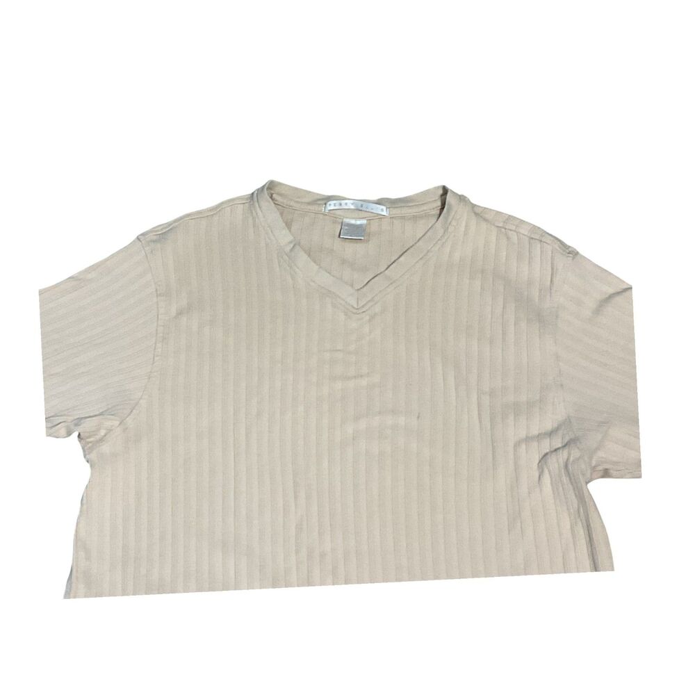 Perry Ellis V-Neck Ribbed Tee Small - Picture 5 of 8